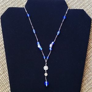 Cookie Lee Blue Crystal Necklace